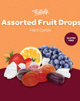 Funtasty Assorted Fruit Drops Hard Candy Individually Wrapped Bulk Pack 2 Pounds