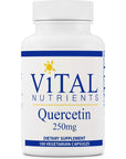 Vital Nutrients Quercetin | Vegan Supplement with Bioflavonoids for Sinus & Immune Support | Gluten, Dairy and Soy Free | 250mg | 100 Capsules