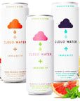 Organic Infused Sparkling Water with Immunity Support by Cloud Water - 12-Pack