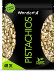 Wonderful Pistachios In Shell, Roasted and Salted Nuts, 48 Ounce Resealable Bag - Healthy Snack, Protein Snack, Pantry Staple