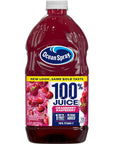 Ocean Spray 100 Juice Cranberry Raspberry Juice Blend 64 Fl Oz Bottle Pack of 8