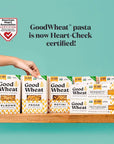 GoodWheat Pasta | 4x the Fiber | 9g Protein | Contains 1 x Rotini Pasta, 2 x Penne Pasta, 1 x Elbow Pasta, 1 x Spaghetti Pasta, 1 x Fettuccine Pasta - 12oz Per Box [Pack of 6] | USA Farm Grown, Non-GMO Project Verified