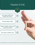 Natura Health Products Vitamin D-A-K Supplement - Supports Healthy Bone, Heart and Vision Function, Featuring Vitamin D3 5000 IU, K2 50 mcg, K1 550 mcg, Vitamin A 1000 IU, Bioavailable (60 Capsules)