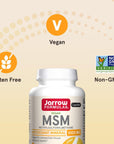 Jarrow Formulas MSM 1000 mg - 100 Veggie Capsules - Methylsulfonylmethane - Source of Sulfur - Dietary Supplement Supports & Strengthens Joints - Up to 100 Servings