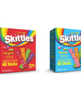 Skittles Singles To Go Tropical and Original Flavors Drink Mix Variety 2 Pack  40 count boxes 80 total servings