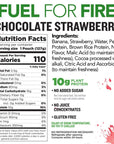 Fuel for Fire VEGAN Protein Smoothie Pouch  Chocolate Strawberry 24Pk  Healthy Snack  Recovery  No Sugar Added Dietitian Approved  Plant Based Functional Fruit Smoothies 45oz pouches