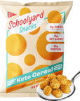 Schoolyard Snacks - Keto Cereal Low Carb, Zero Sugar (Peanut Butter 12 Pack) - A Healthy High Protein Cereal Snack & Breakfast - The Perfect Keto Cereal with 100 Calories, 12g Protein