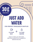 Protein Pancake Mix & Protein Waffle Mix by Phoros Nutrition, 30g of Protein, Low Carb, High Protein, Keto-Friendly, Whey Protein, Whole Grain Oats, Whole Wheat Pancakes, Just Add Water (Cinnamon)