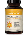 NatureWise Vitamin D3 4000iu (100 mcg) Healthy Muscle Function, and Immune Support, Non-GMO, Gluten Free in Cold-Pressed Olive Oil, Packaging Vary (Mini Softgel), 360 Count