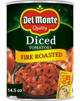 Del Monte Fire Roasted Diced Tomatoes 145 ozCan