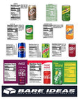 BARE IDEAS Mini Soda Drinks Variety Pack 75 oz Pack of 22  10 Flavors Drinks in Bulk  Assortment of Coke Sprite Pepsi Sunkist AW Schweppes Canada Dry Ginger Ale Mtn Dew Dr Pepper Coca