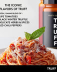 TRUFF Pasta Sauce Bundle, Black Truffle Marinara and Spicy Marinara | Flavorful Pair of Regular and Spicy Tomato Sauce for Pasta, Pizza, and More | Non-GMO, Vegan, Bundle of 2