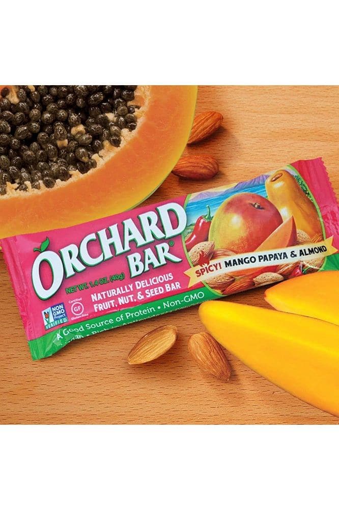 Orchard Bars Non-GMO Fruit &amp; Nut Bars, Mango Papaya Almond, 1.4 Oz, Pack of 12