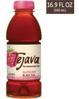 Tejava Unsweetened Raspberry Black Iced Tea 169oz PET Bottles Award Winning NonGMOVerified from Rainforest AllianceCertified farms 12 Pack