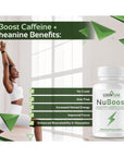 Energy & Focus Supplement - Caffeine L-Theanine, Vitamin B12, Rhodiola + BioPerine for Absorption, No Crash, Jitter Free 100mg Caffeine Pills, Clean Nootropic Brain Booster