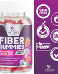 Fiber Gummies for Adults, Fiber 4g Gummy - Daily Prebiotic Supplement & Digestive Health Support, Supports Regularity & Natural Prebiotic Fiber Gummy, Plant Based Fiber, Strawberry Flavor - 60 Gummies