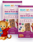 Ready, Set, Food! Organic Oat & Fruit Bars | Daniel Tiger Blueberry Banana (2 Pack) | Organic Baby Toddler Snack Bar with 8 Top Allergens | No Sugar Added