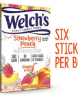 Welch's Strawberry Peach SINGLES TO GO! Drink Mix Pack of 4