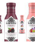 Karviva Organic Non Alcoholic Wine All Natural Variety Pack of Rose and Malbec 4 Bottles Gluten Free Wine Alternative Calming and Nourishing Juice Concentrate with Herbs and Antioxidants Alcohol Removed