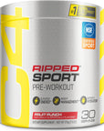 C4 Ripped Sport Pre Workout Powder Fruit Punch - NSF Certified for Sport + Sugar Free Preworkout Energy Supplement for Men & Women | 135mg Caffeine | 30 Servings