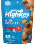 HighKey Sugar Free Peanut Butter Cookies  Keto Snack Low Carb Snacks Gluten Free Cookies Healthy Snacks Diabetic Desserts 20oz 6pack