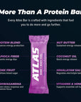 Atlas Protein Bar 20g Protein 1g Sugar Clean Ingredients Gluten Free Dark Chocolate Almond 12 Count Pack of 1