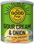 The Good Crisp Company, Good Crisps Minis (Sour Cream and Onion, 1.6 Ounce, Pack of 12)