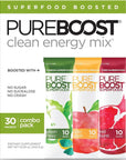 Pureboost Superfoods Clean Energy Drink Mix - with Electrolytes & 25 Vitamins. (30 Count)