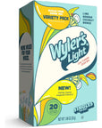 Wylers Light Singles to Go Powder Packets Water Drink Mix Variety Pack Lime Banana Coconut Mango Watertok Base Flavors Sugar  Caffeine Free OnTheGo 20 Count Pack  1