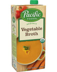 Pacific Foods Organic Vegetable Broth, Plant Based, 32 oz Carton