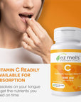 EZ Melts Dissolvable Vitamin C 500 mg, Sugar-Free, 1-Month Supply