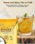 Prince of Peace Instant Ginger Honey Crystals with Lemon 60 Sachets  Instant Hot or Cold Beverage  Easy to Brew  Drink Like a Tea  Caffeine and Gluten Free  Real Ginger