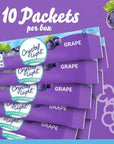 Crystal Light Grape Sugar Free On The Go Energy Packets With Caffeine 10 Low Calorie Packets Per Box Pack of 3 Boxes Bundle with Drink Pouch and Straw