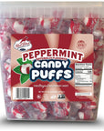 Red Bird Soft Peppermint Puffs 52 oz Tub Individually Wrapped Mints Gluten Free Kosher Free from Top Allergens 100 Pure Cane Sugar