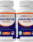 Vitamatic 2 Pack Apple Pectin 700 mg 120 Vegetarian Capsules