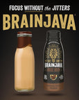 BRAINJAVA House Brew Ready To Drink Coffee 4 Pack Black Fair Trade Arabica Coffee with 150mg Caffeine LTheanine Potassium B Vitamins For Focus Clarity Gluten Free Vegan 8 fl oz Bottles