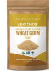 Lekithos Organic Wheat Germ Protein Flakes  8 oz  8g Protein  Certified USDA Organic NonGMO Project Verified No Added Sugars  Certified Vegan