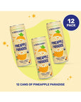 New wildwonder Sparkling Probiotic Juice Drink wGut Health Immunity 5g Fiber Live Probiotics Caffeine Free Organic Vegan Low Sugar 12pk 12oz Pineapple Paradise As Seen on Shark Tank