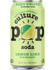 Culture Pop Soda Sparkling Probiotic  40 Calories per can Vegan NonGMO  Variety Sampler Pack  12 Fl Oz Cans Pack of 7