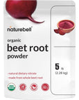 Organic Beet Root Powder 5Lbs | 4,000mg Per Serving - Concentrated Whole Beet Root Source | High Dietary Nitrates - Raw Superfood Supplements - Great for Vegan Shakes & Smoothies - Non-GMO