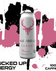 Bucked Up  Low Stim Energy Drink  100mg Caffeine  Zero Sugar  12 Pack Pink Lemonade