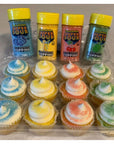 Pucker Powder Super SOUR Topping Assortment Pack Dessert Topping Candy Ice Cream Topper Cupcake and Cake Topper Gift Pack Kids Parties Cocktail Rimmer  4 Pack