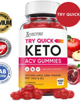 Justified Laboratories Try Quick Keto ACV Gummies 1000MG with Pomegranate Juice Beet Root B12 60 Gummys