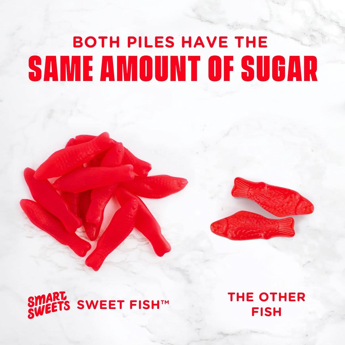 SmartSweets Sweet Fish Low Sugar Gummy Candy 3g Low Calorie 130 GlutenFree 18oz Pack of 12 Packaging may vary