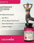 NatureWise Raspberry Ketones Plus - Advanced Ketones in Raspberry Blend Supports Antioxidant Health, Boosts Energy, Supports Weight Targets Vegan & Gluten-Free (120 Veggie Capsules)