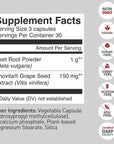 humanN SuperBeets Beet Root Capsules Quick Release 1000mg - Supports Nitric Oxide Production, Blood Pressure - Clinically Studied Antioxidants 90 Count Non-GMO Powder