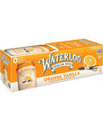 Waterloo Sparkling Water, Orange Vanilla Naturally Flavored - 12 Fl Oz Cans, Pack of 12