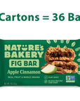 Nature’s Bakery Whole Wheat Fig Bars, Apple Cinnamon, Real Fruit, Vegan, Non-GMO, Snack bar, 6 boxes with 6 twin packs (36 twin packs)