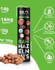 SILO Nuts Organic Hazelnuts Raw 454 gr Whole Turkish Origin Natural with Skin