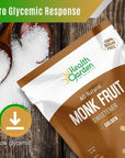 Health Garden Monk Fruit Sweetener, Golden- Non GMO - Gluten Free - Sugar Substitute - Kosher - Keto Friendly (3 lbs)